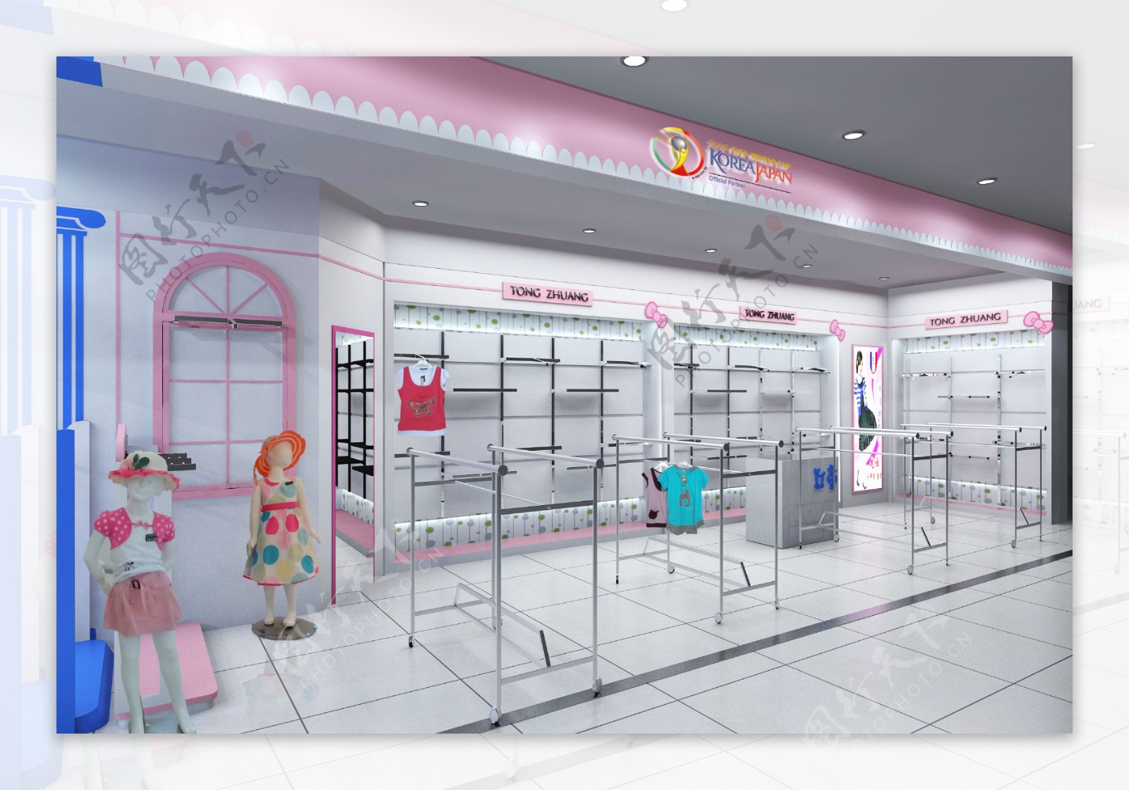 儿童服装店 效果图设计 3D设计 展厅设计|三维|其他三维|设计狮Ming - 原创作品 - 站酷 (ZCOOL)