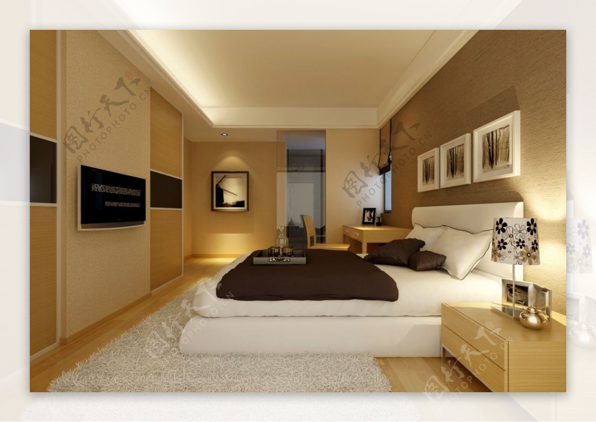 现代卧室效果图模型