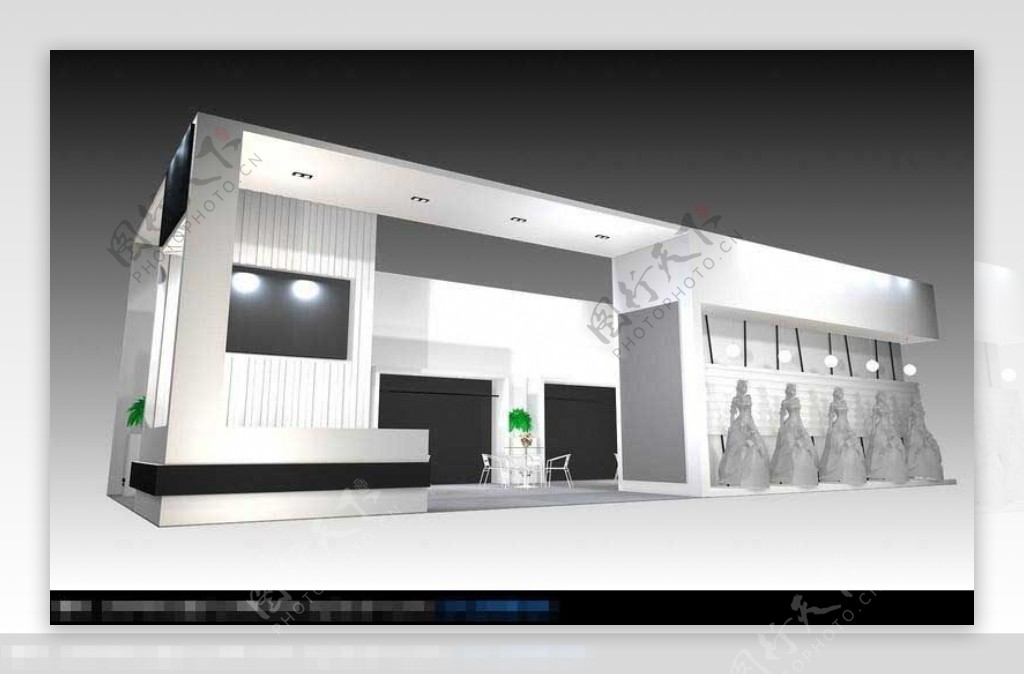 高雅婚纱展厅3d模型设计