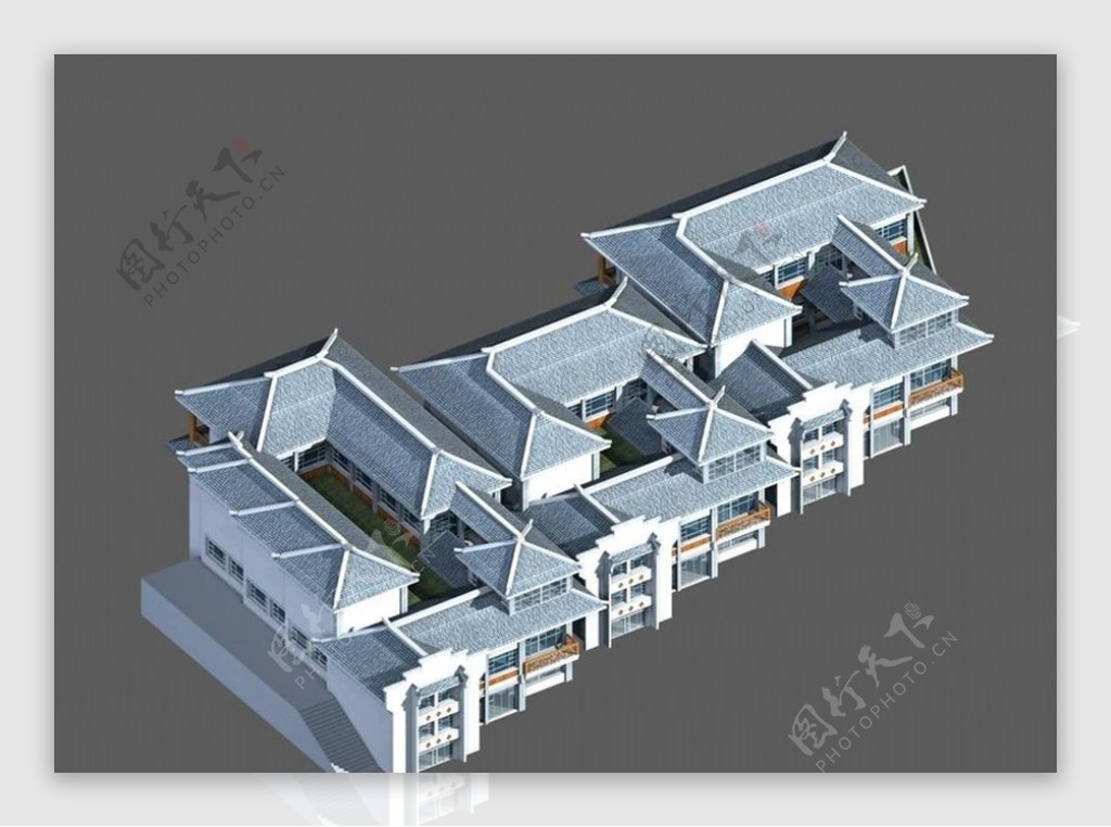 中国传动建筑3D模型