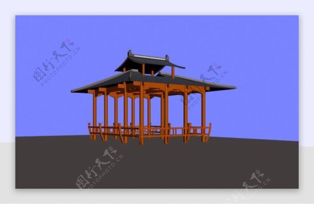 中式古典亭子3D模型