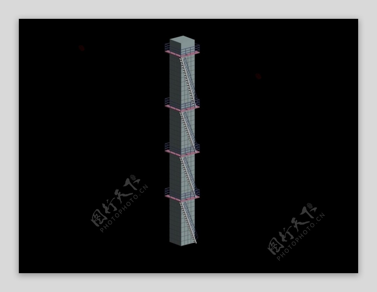 高塔建筑模型