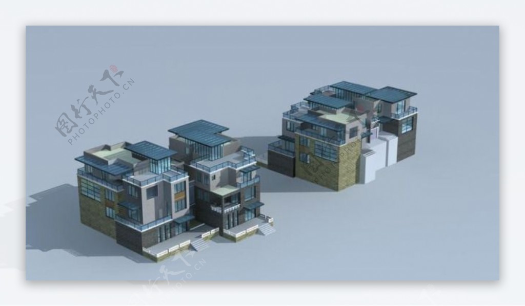 豪华欧式别墅3D模型
