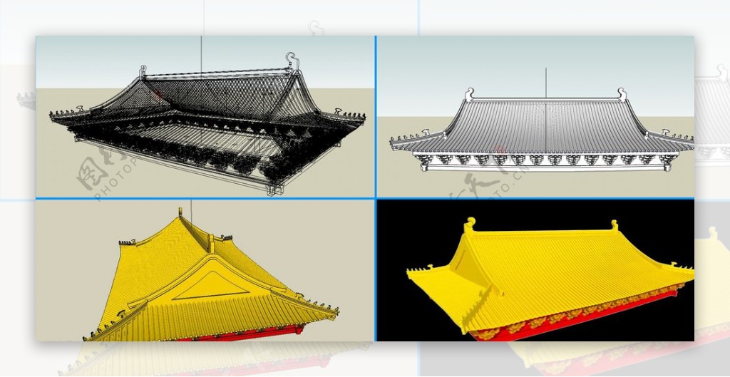 古建顶图片