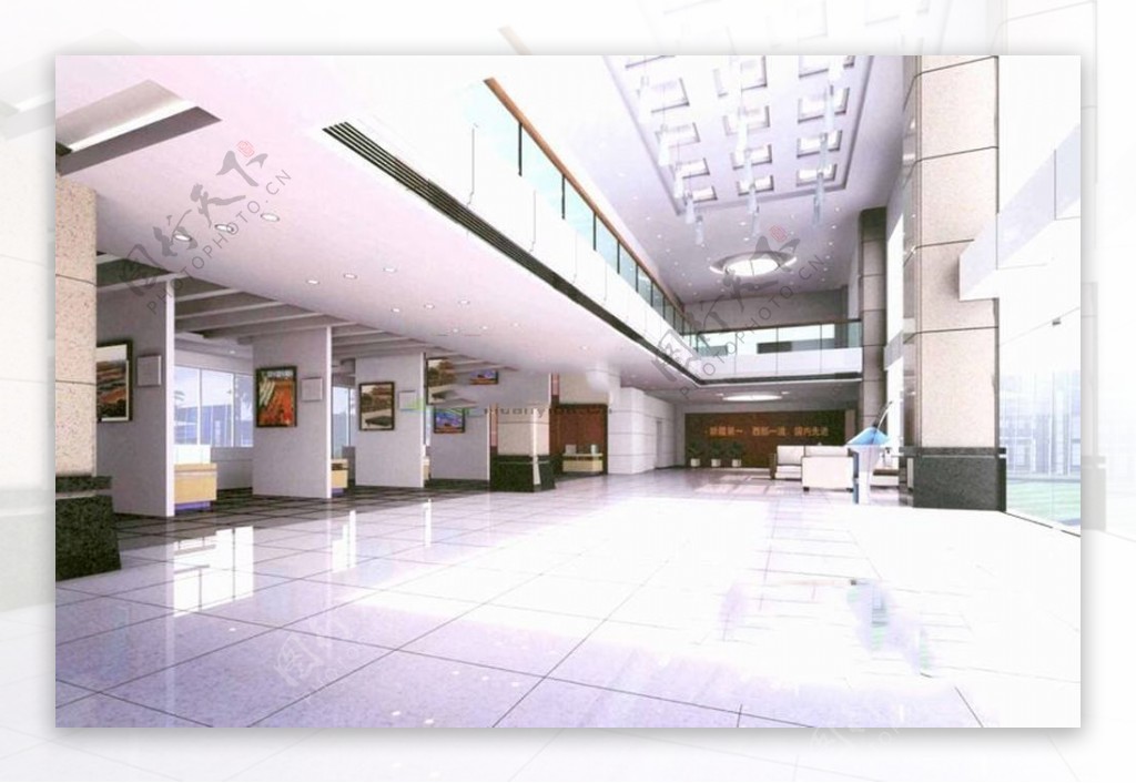 公司大厅3d模型