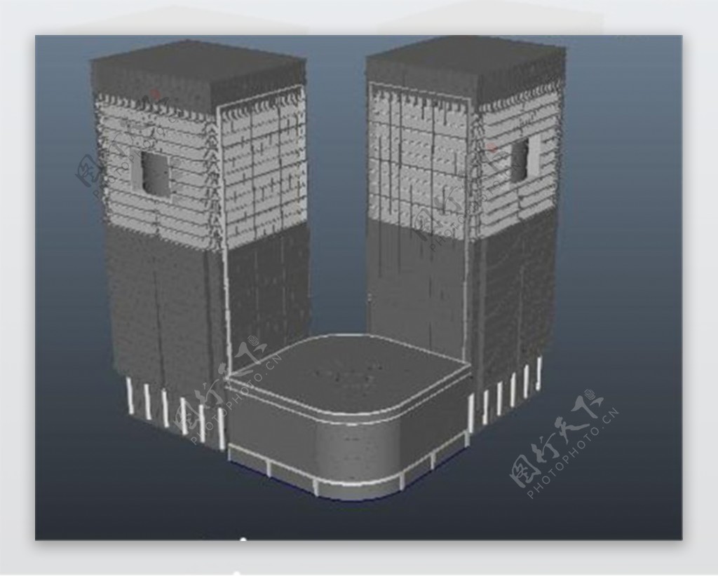 小区楼房建筑游戏模型