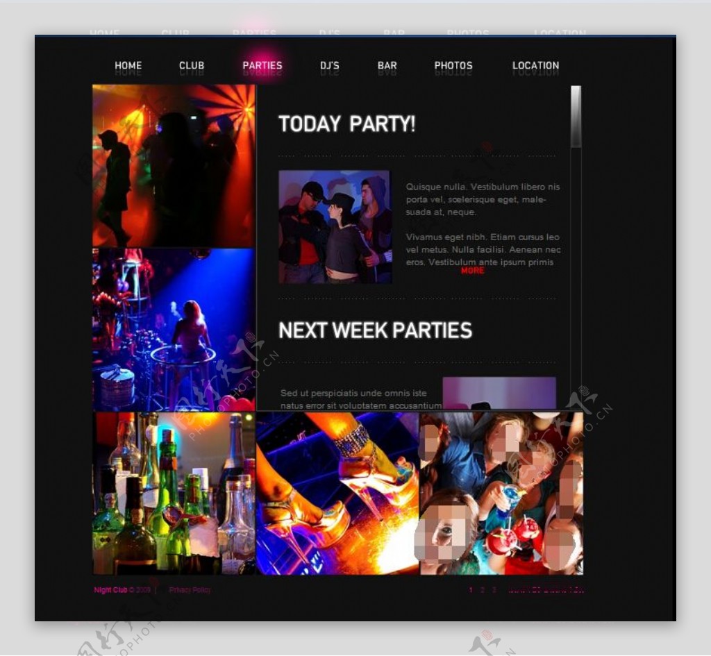 演唱会网页宣传flash网页模板