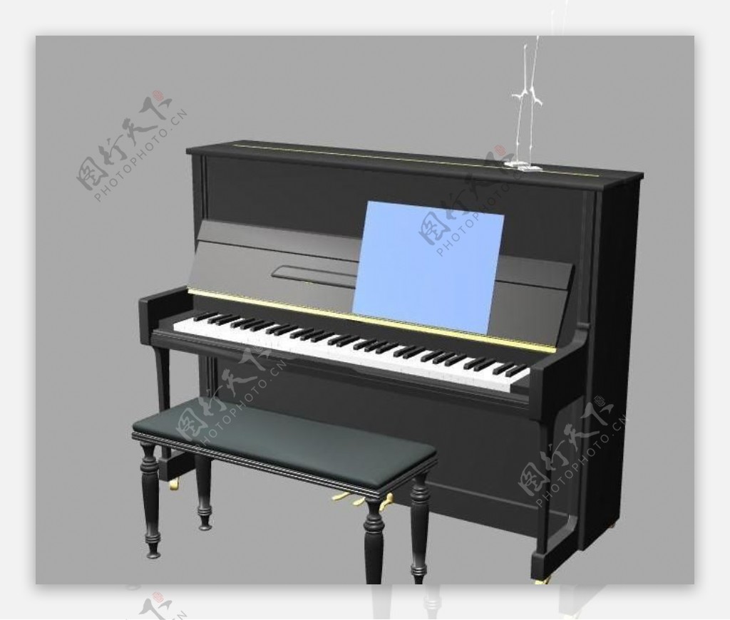 Piano钢琴模型高模