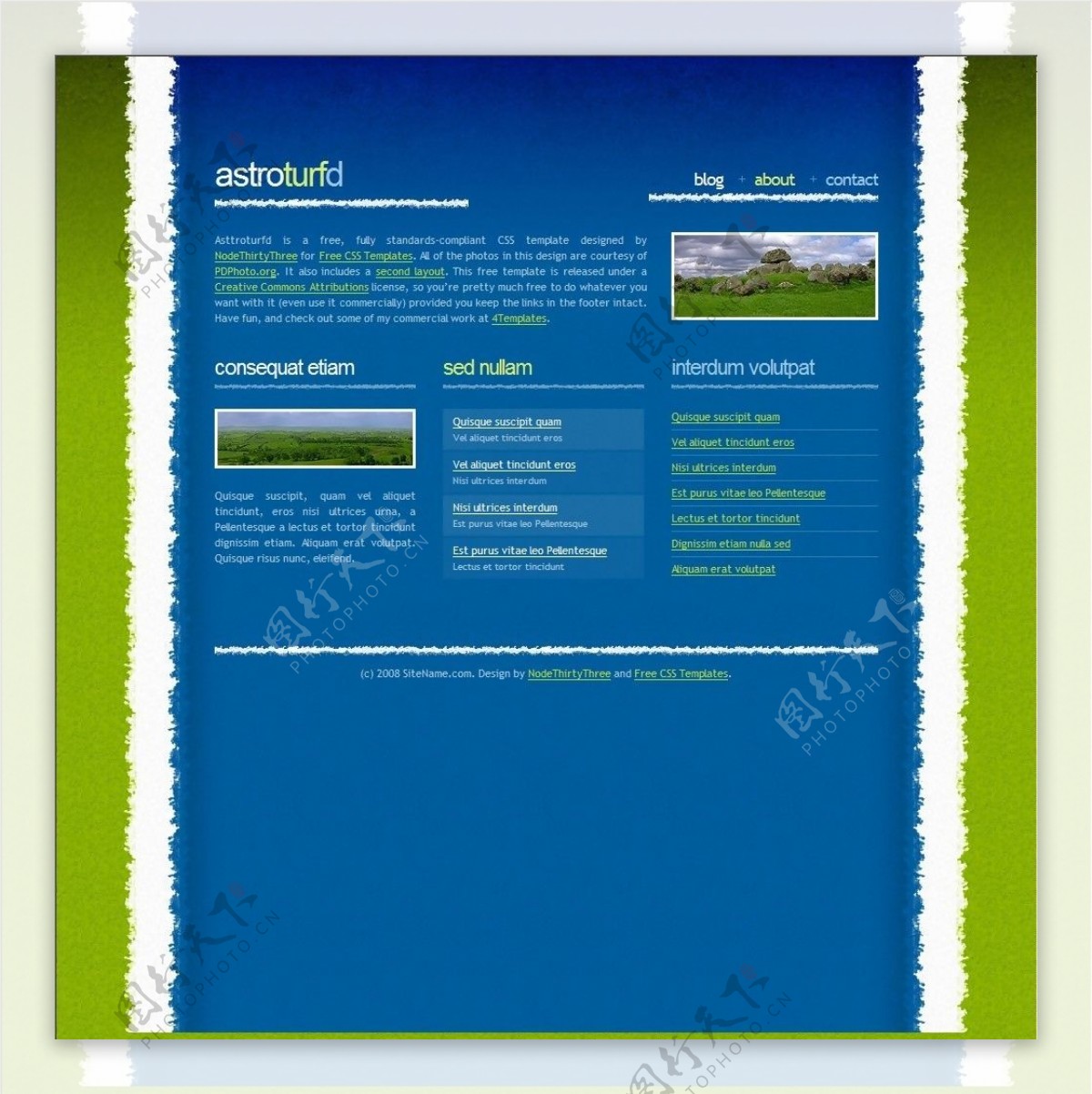草原绿洲信息网页模板
