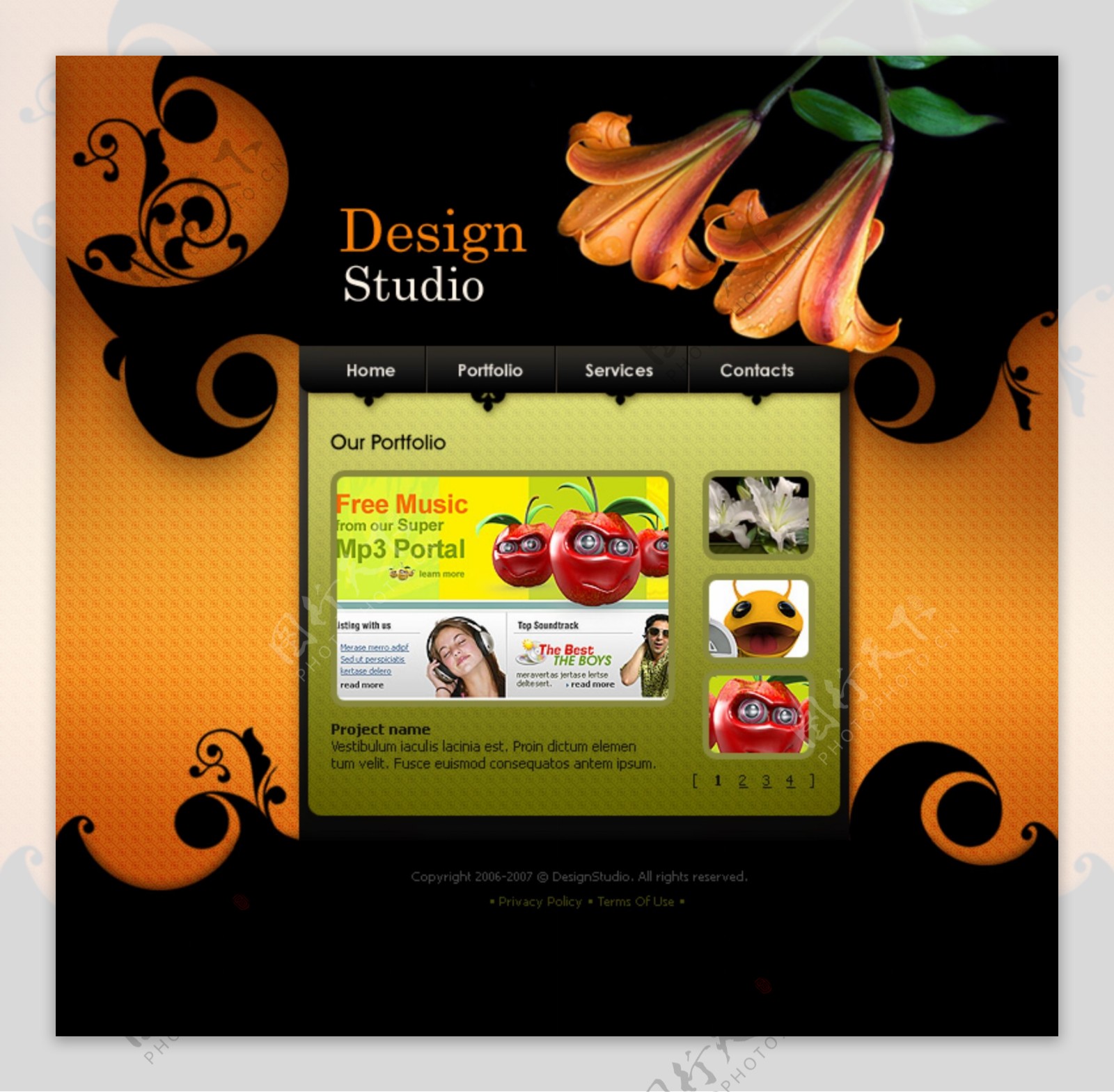 平面设计工作室网页模板