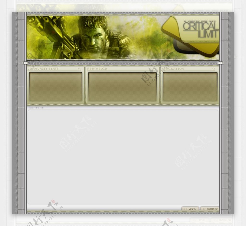 孤岛惊魂游戏网页模板