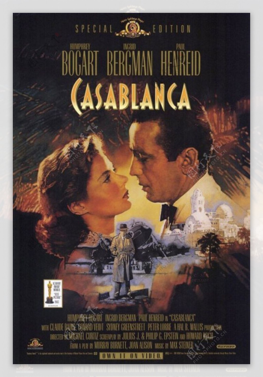 位图欧美怀旧老电影海报CASABLANCA卡萨布兰卡免费素材