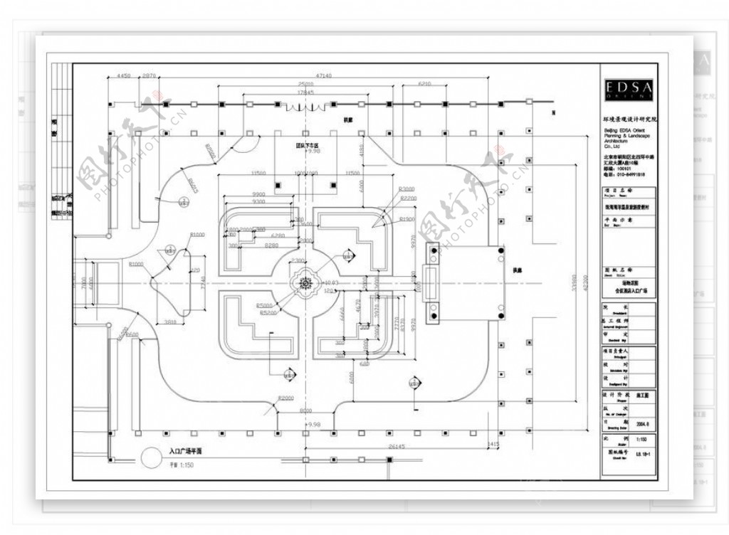 入口广场cad图纸