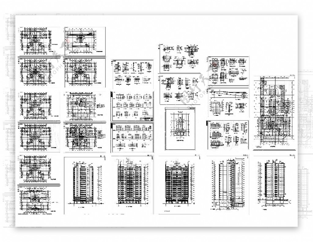 住宅楼全套cad