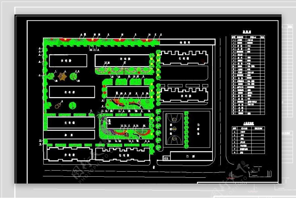 某小区绿化设计图