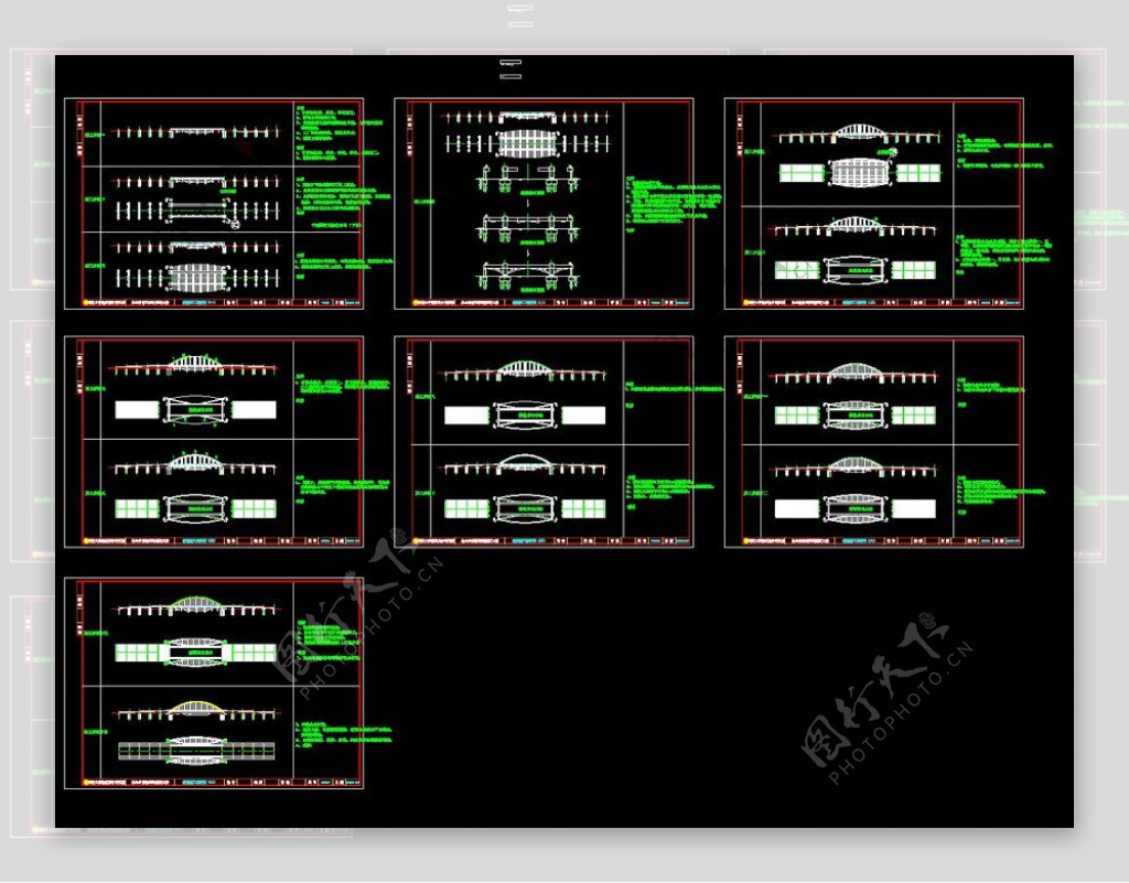 桥梁施工cad图纸