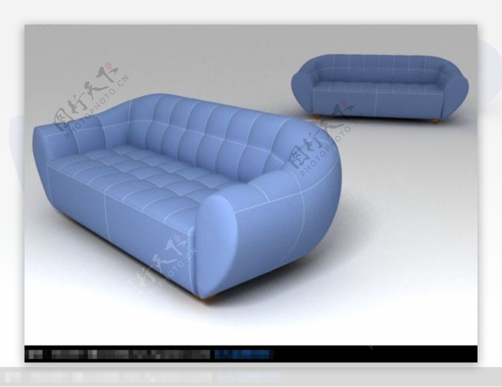 高档沙发创意设计3D模型素材