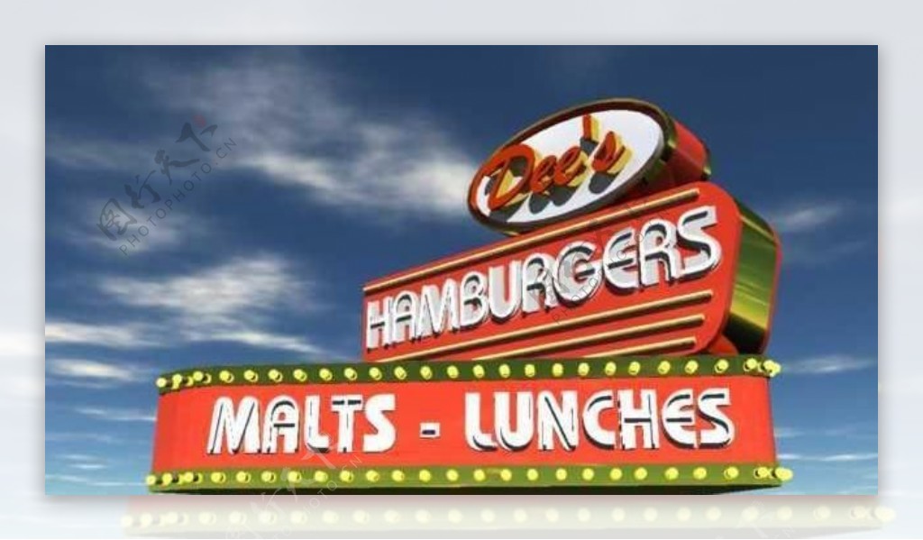 SignOfTheTimesDeesHamburgers汉堡包广告牌