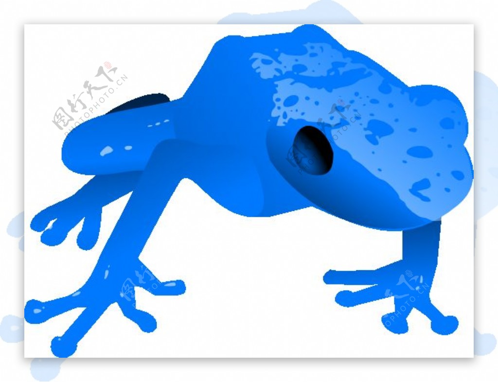 濒临灭绝的蓝色箭毒蛙剪贴画