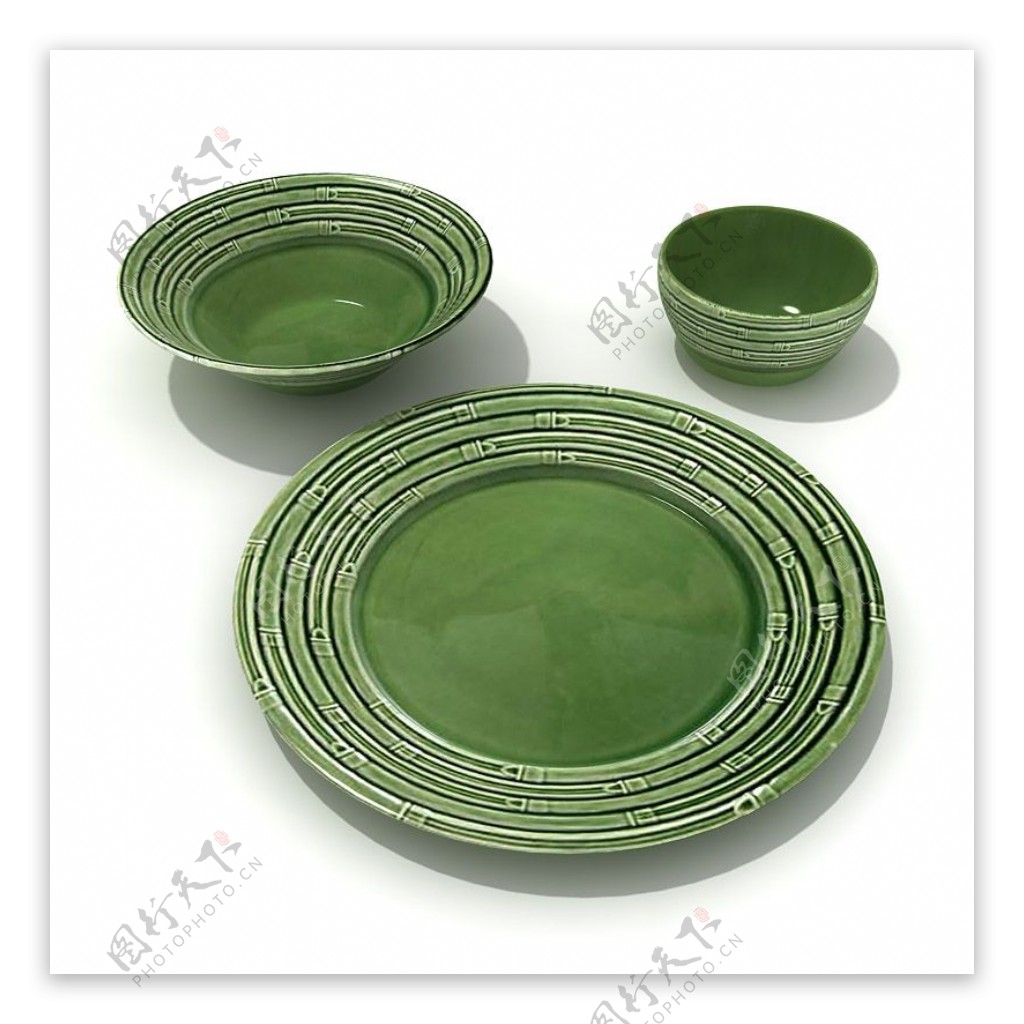 绿色餐具