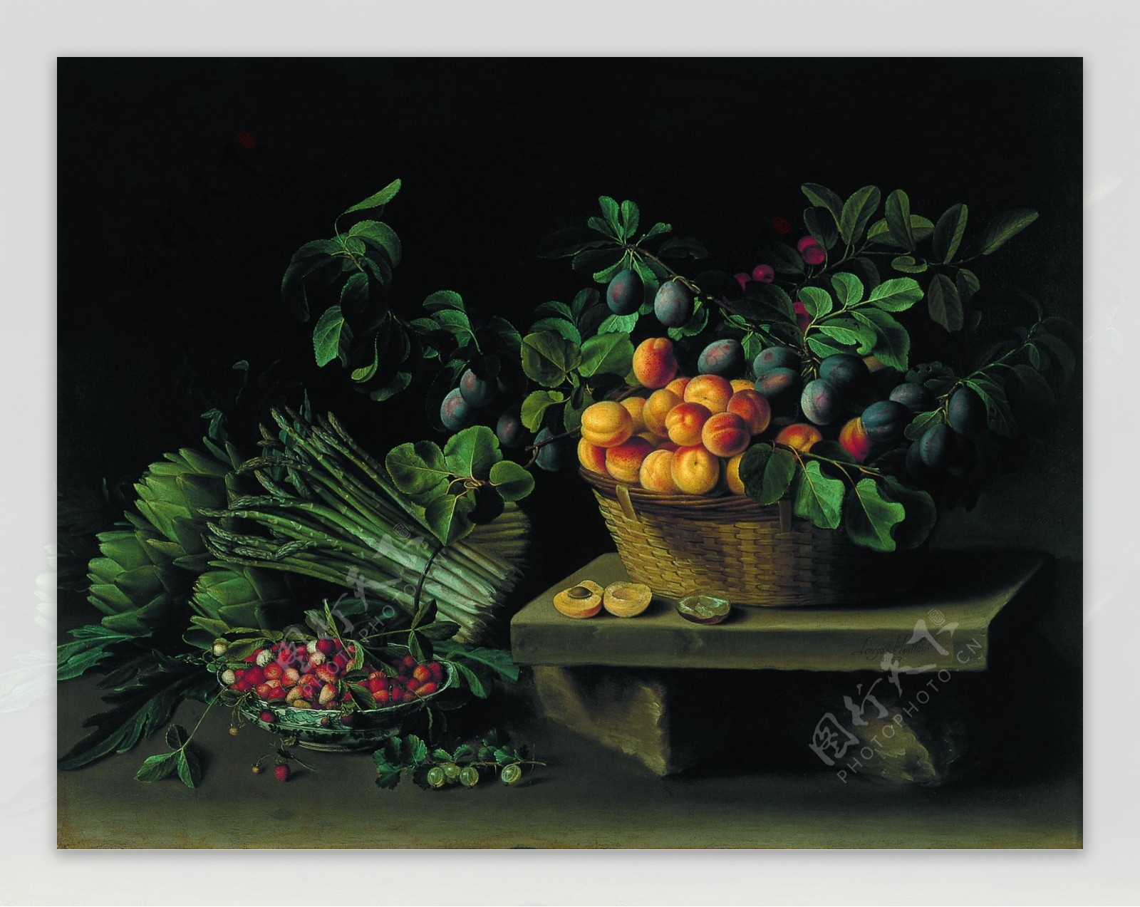 LouiseMoillonStillLifewithFruits1637静物水果瓜果蔬菜器皿食物印象画派写实主义油画装饰画