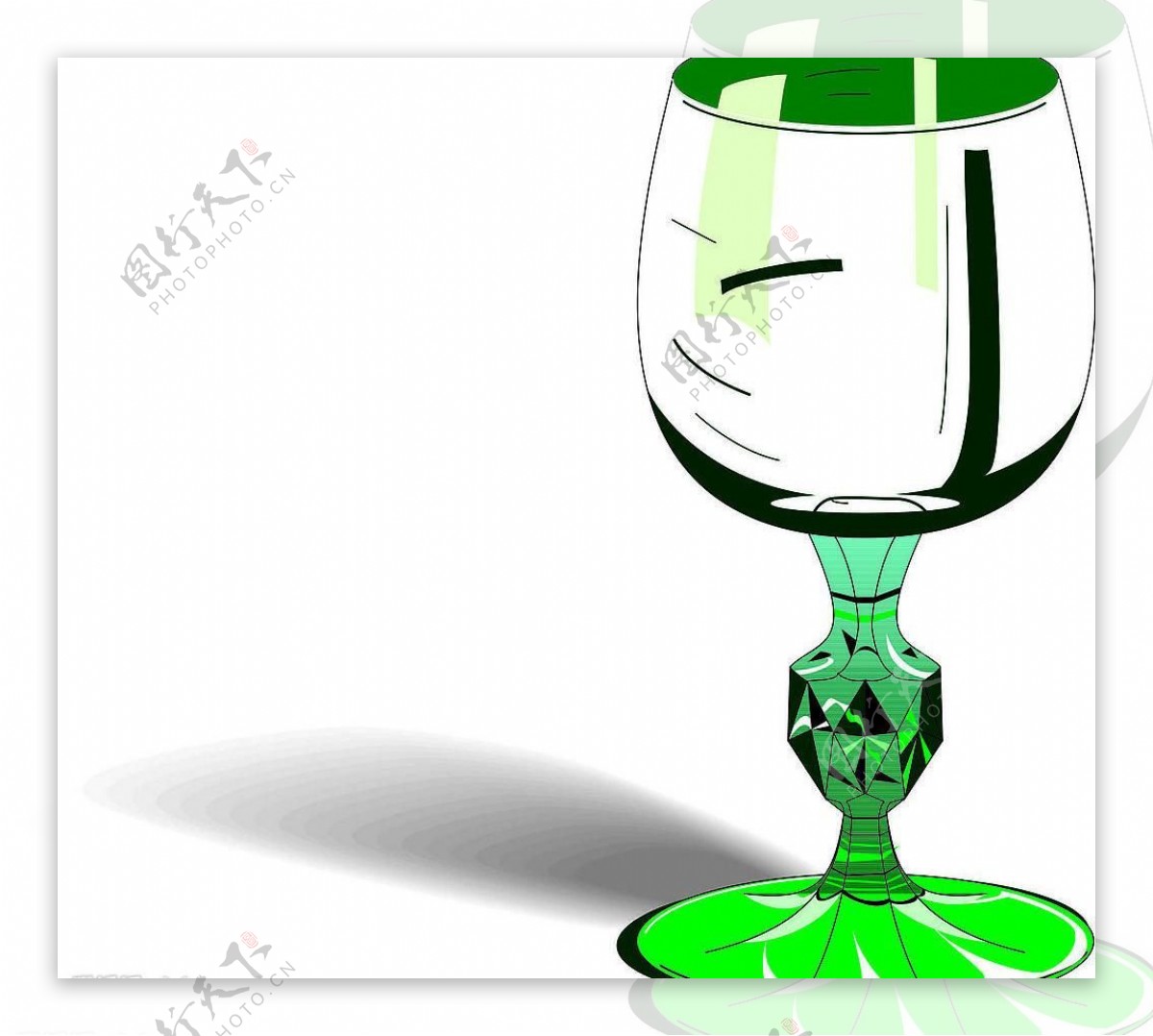 酒杯和投影图片