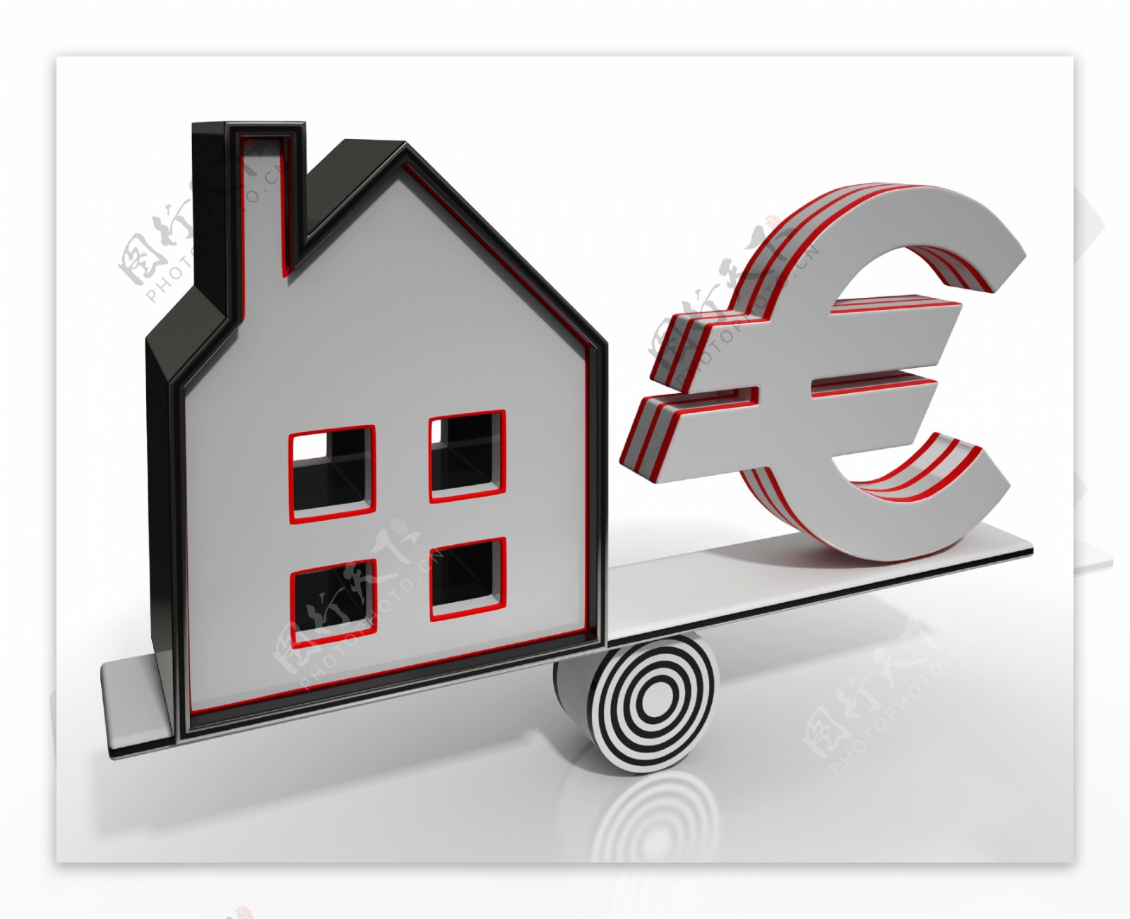 房子和欧元平衡表明投资