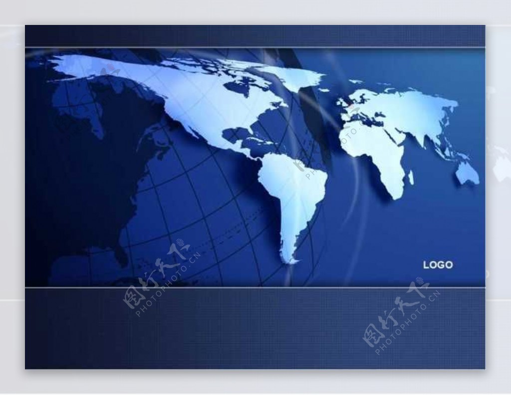 全球地图PPT模板