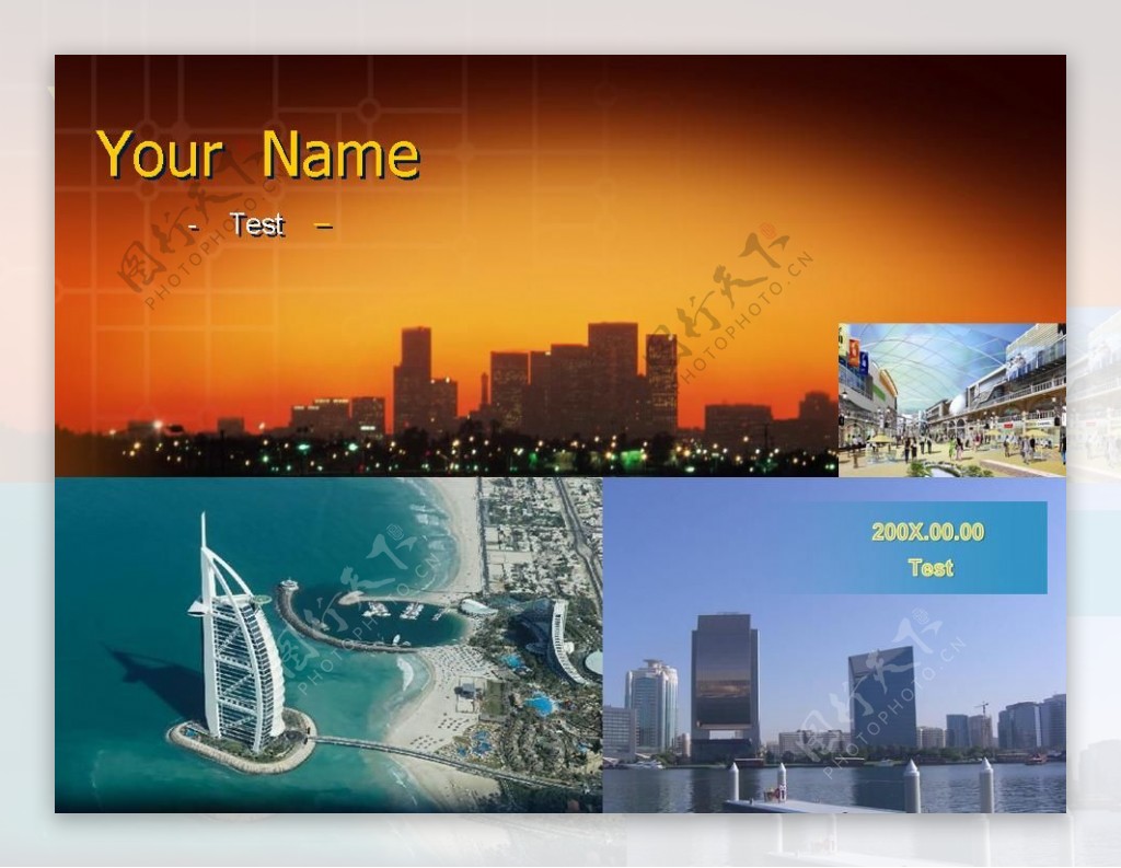迪拜旅游风光PPT模板