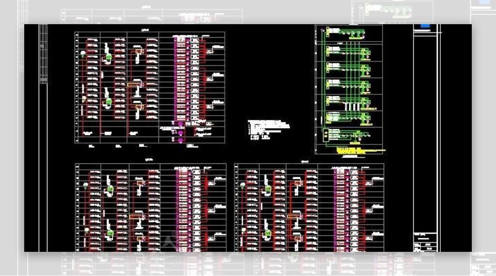 高层弱电系统图及弱电平面图