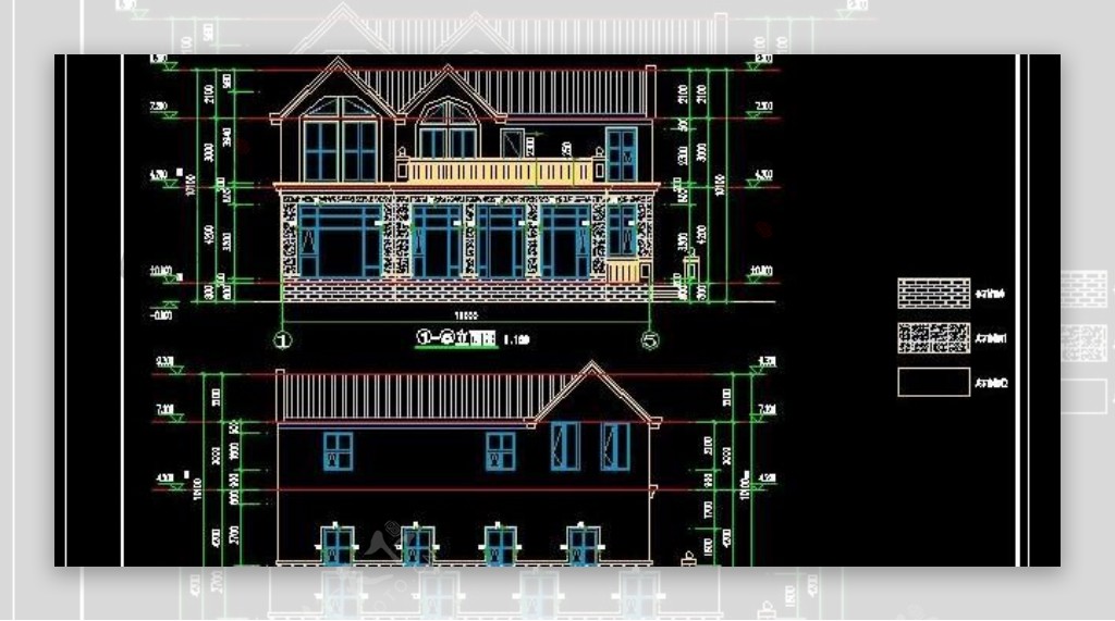 带露台二层框架结构农村房屋建筑施工图带结构图nbsp16x12
