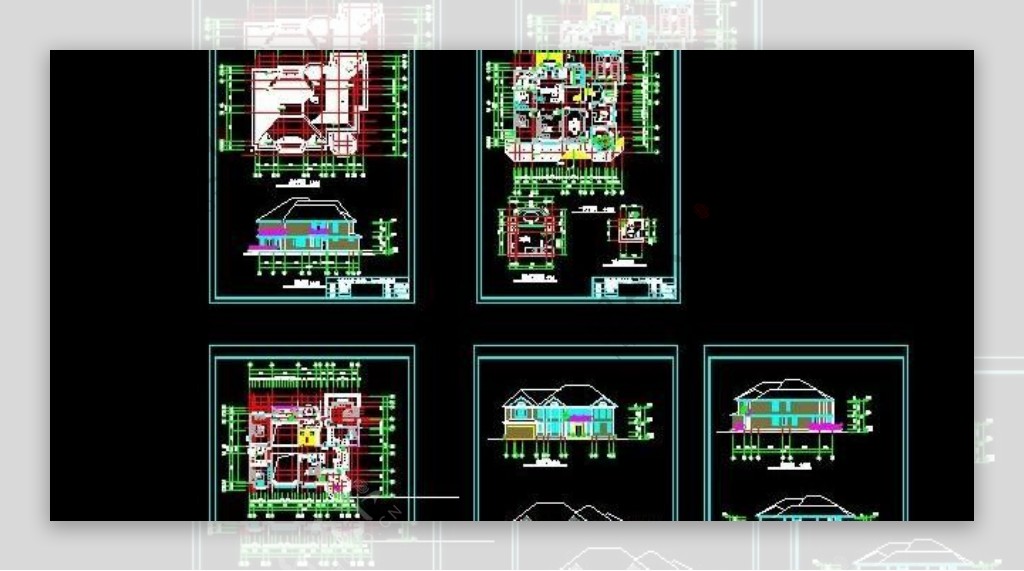 带车库及露台二层别墅设计图22x20