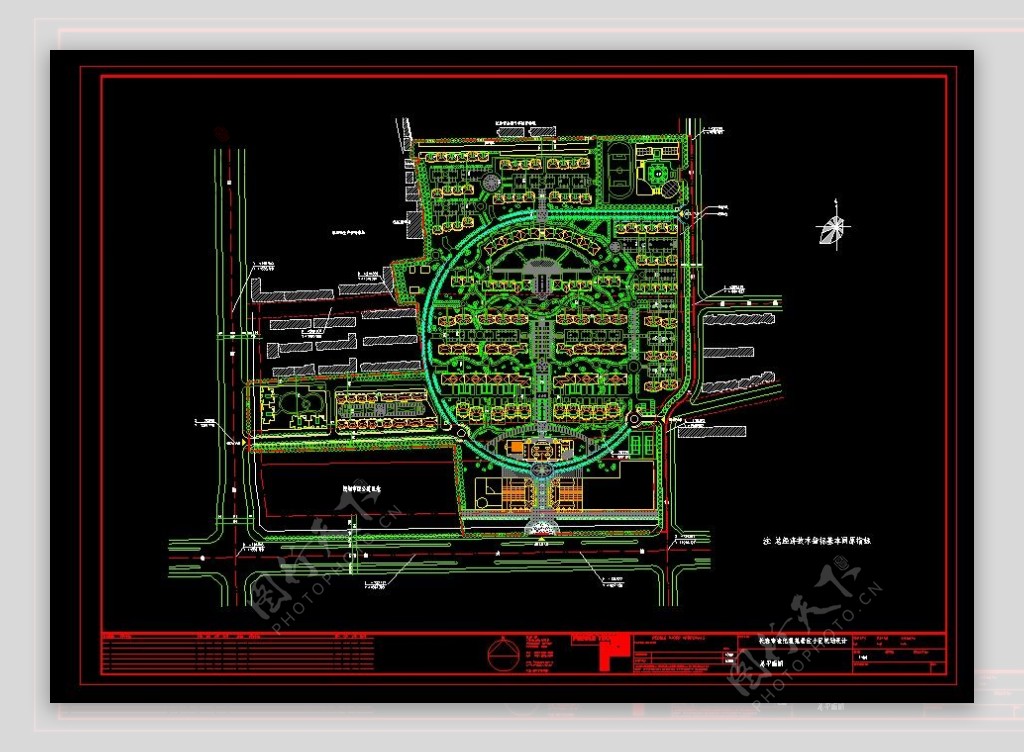 经典实用居住小区规划CAD平面设计施工图