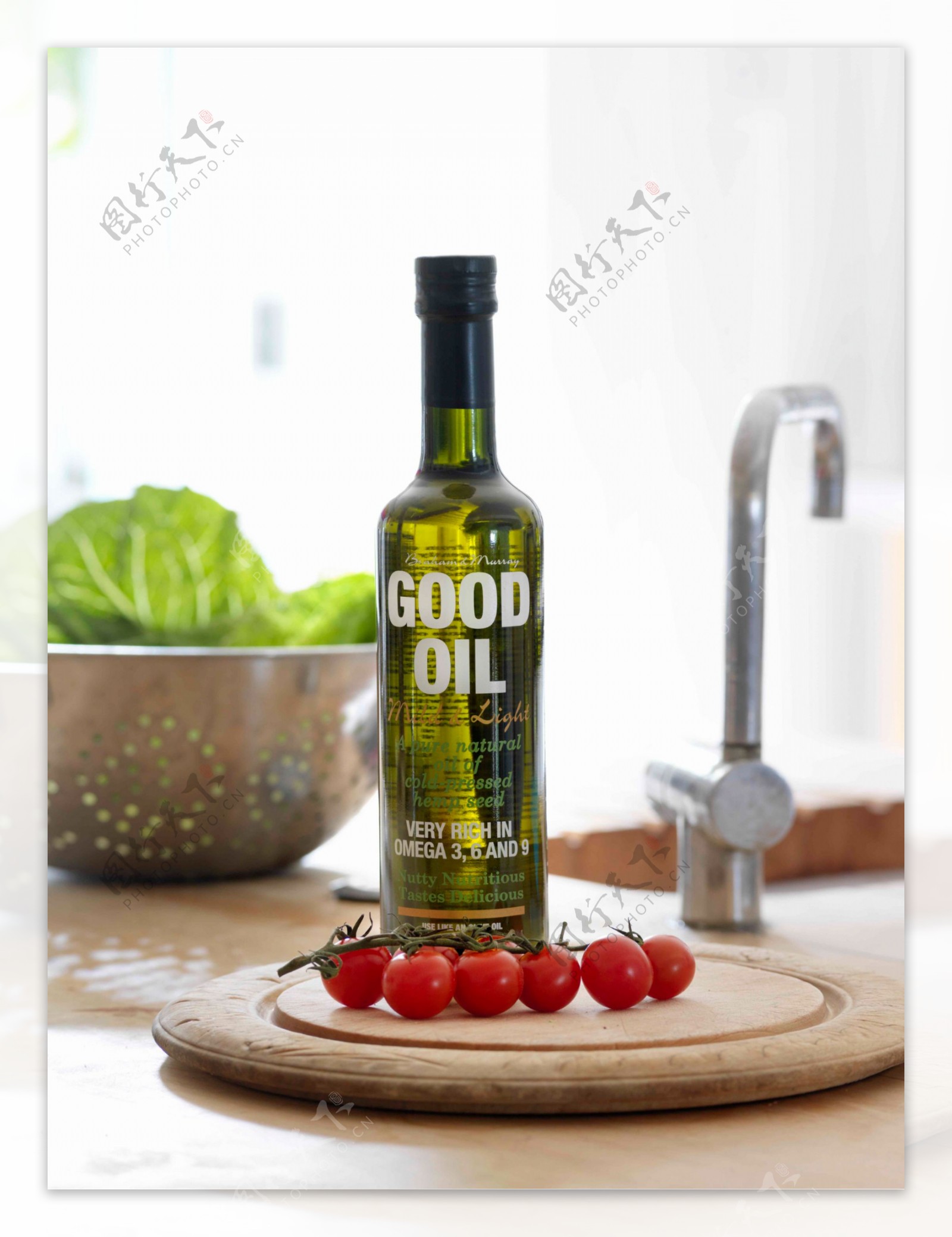 厨房专用食用油生菜小番茄图片