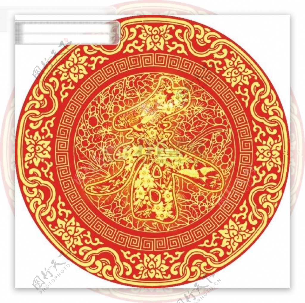 传统春节圆形底纹图案