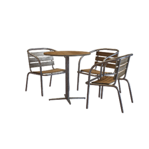 3D户外休闲桌椅模型