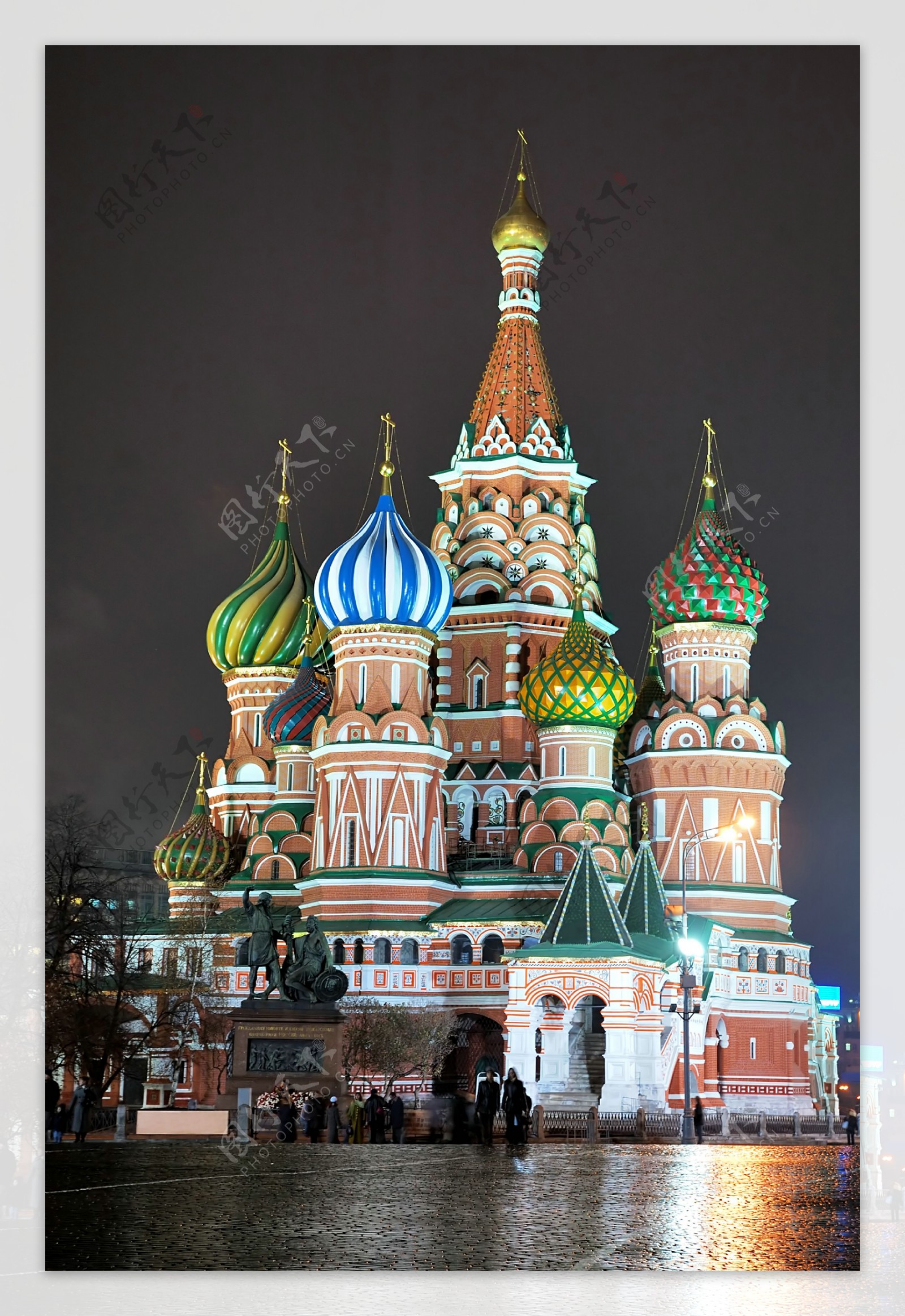 莫斯科红场美丽夜景图片