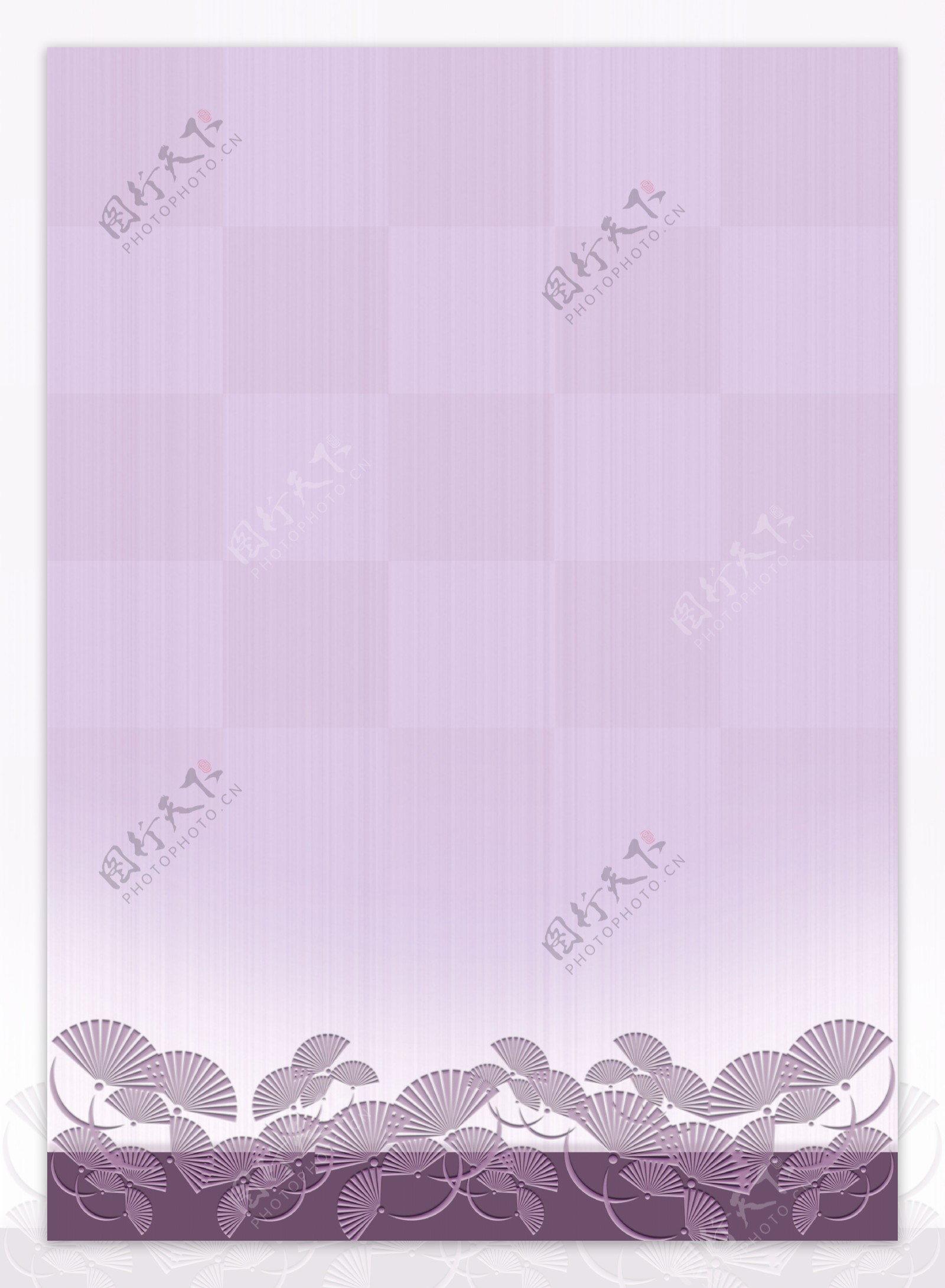 淡紫色衬扇形点缀单页背景图