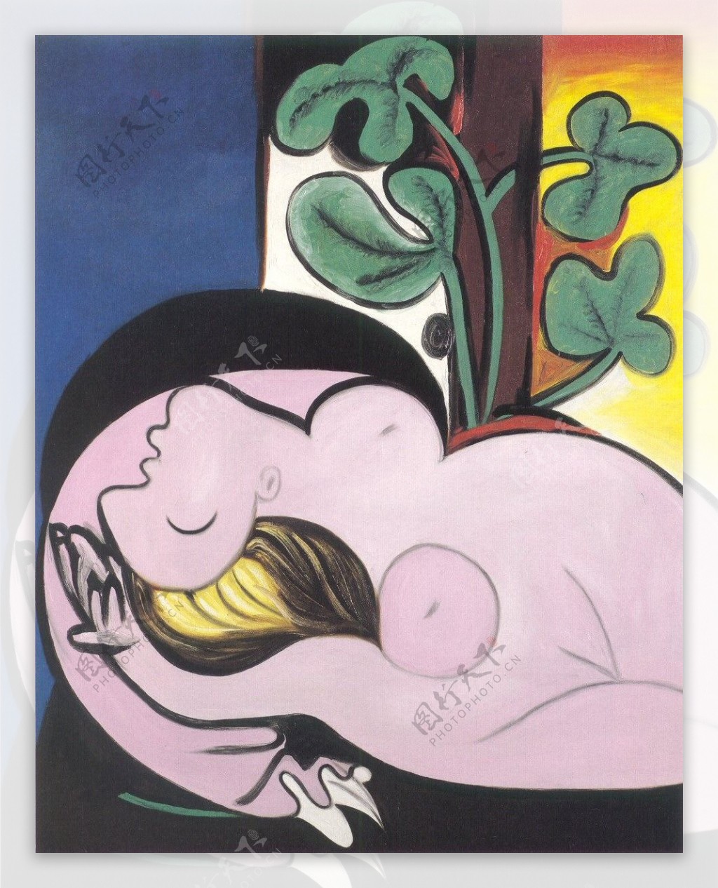 1932Nuaufauteuilnoir西班牙画家巴勃罗毕加索抽象油画人物人体油画装饰画