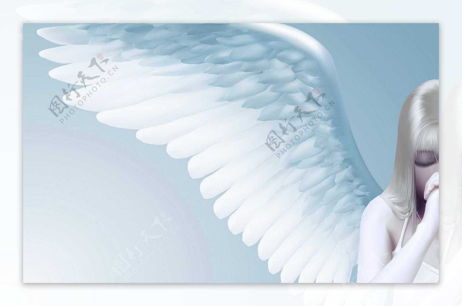 白色可爱天使翅膀图片素材免费下载 - 觅知网