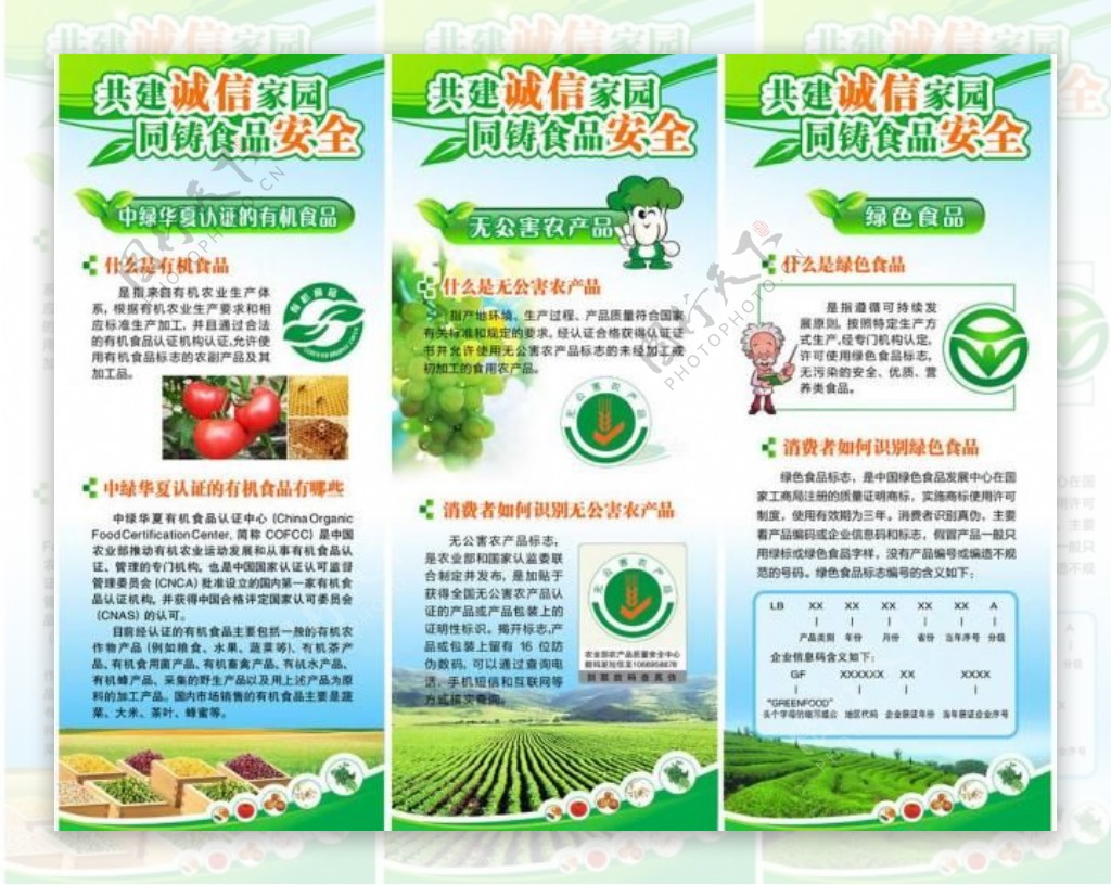 绿色食品展架图片