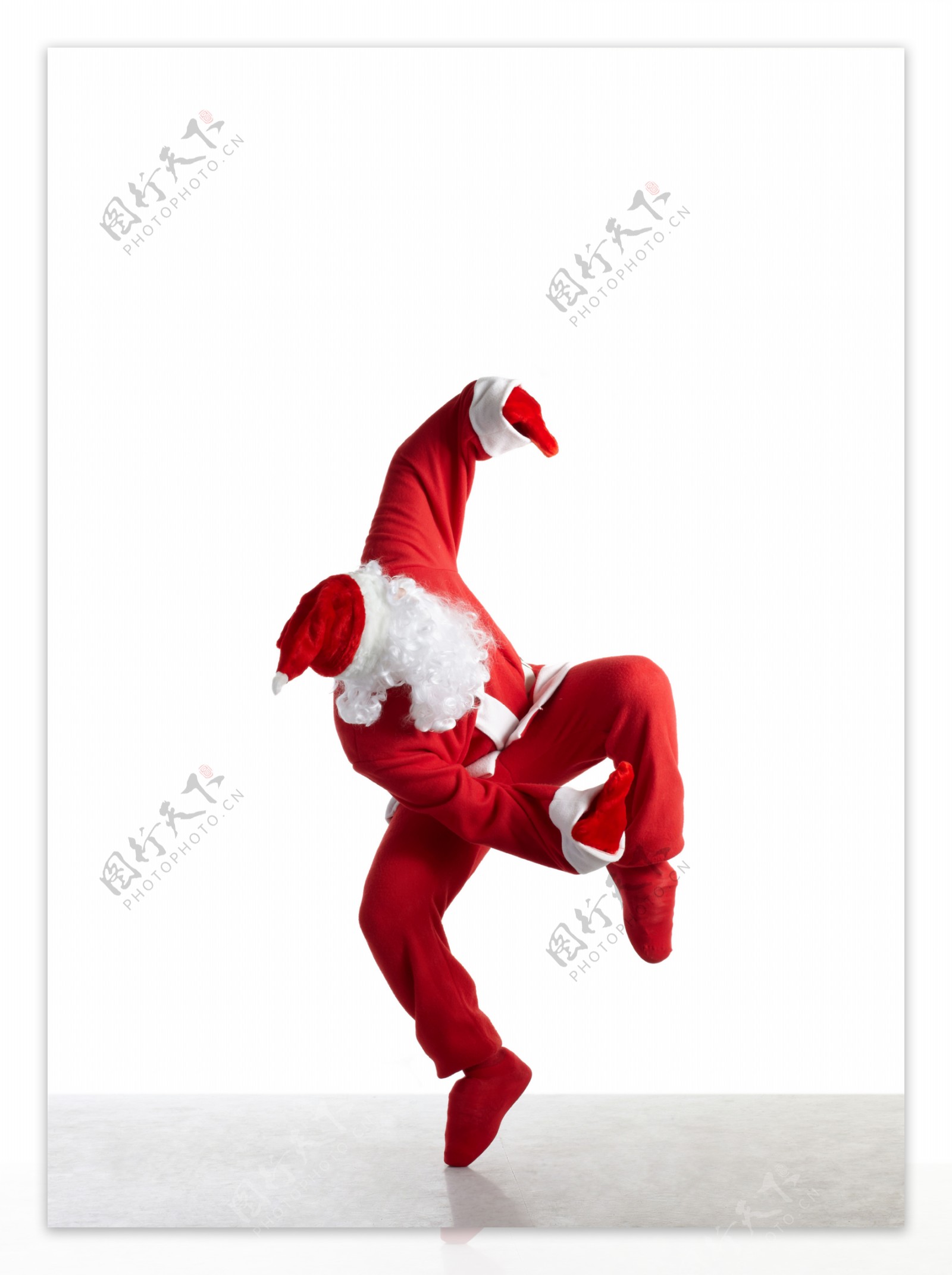 圣诞老人跳街舞高清图片