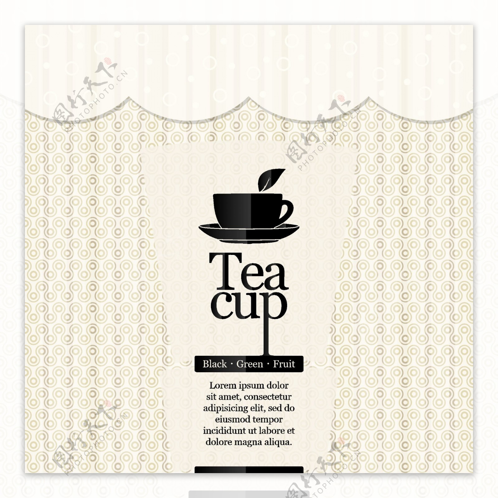 欧式花纹茶餐厅菜单封面设计图片