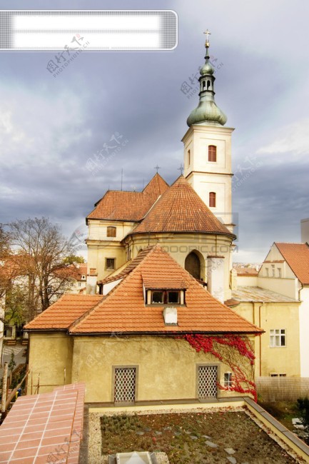 欧洲风情教堂城堡欧洲建筑建筑物