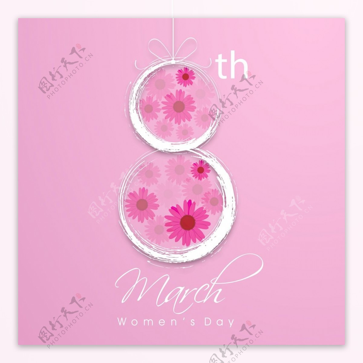 三八妇女节庆祝贺卡设计
