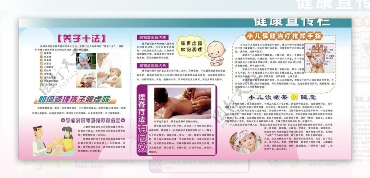 中医幼儿保健健康宣传栏图片