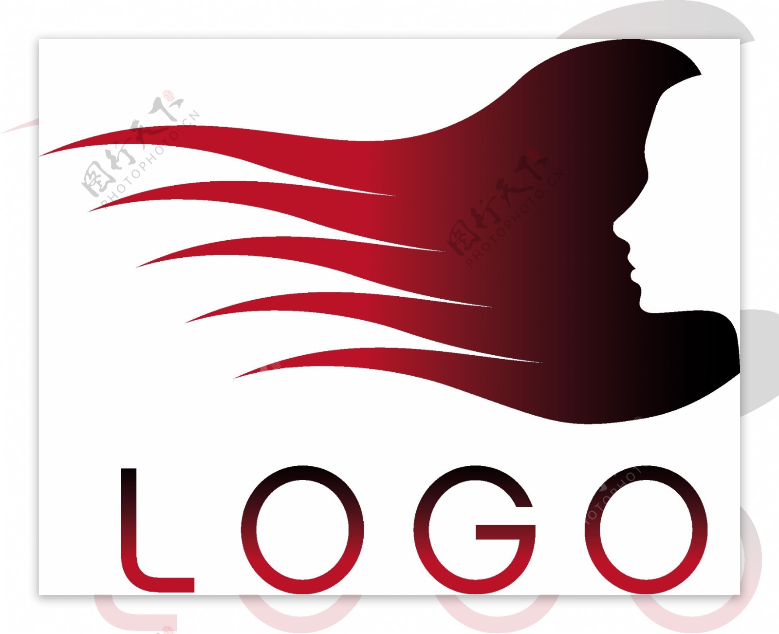一款主题鲜明的美发店logo矢量素材