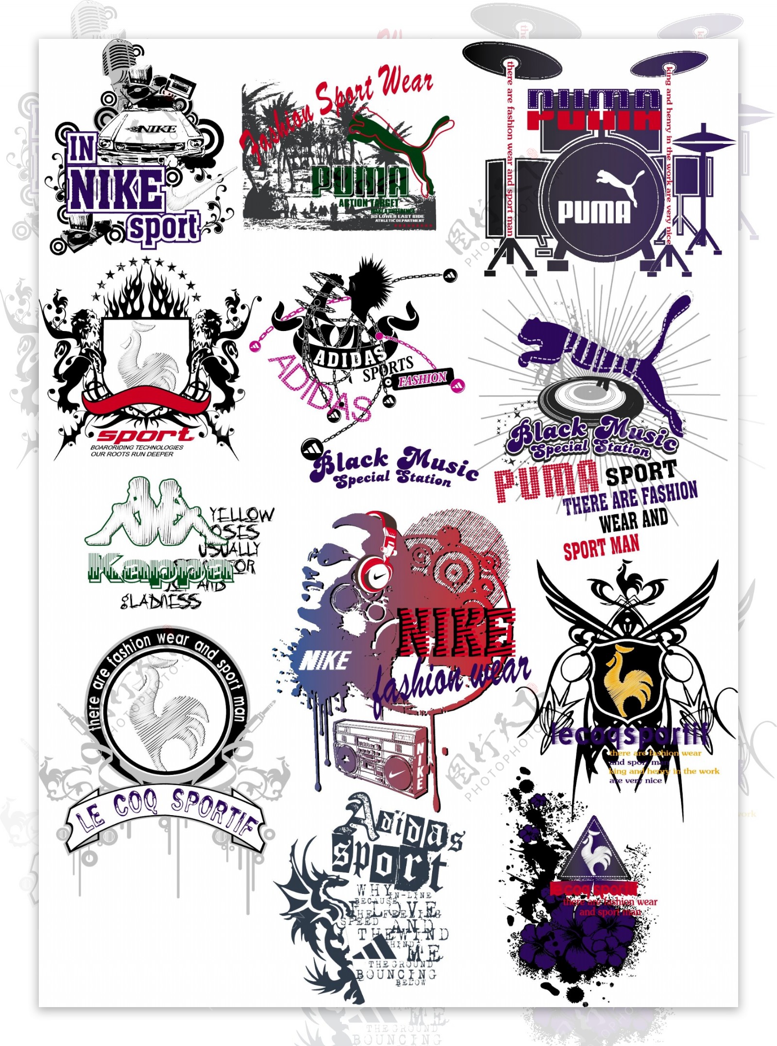 运动品牌logo创意图图片