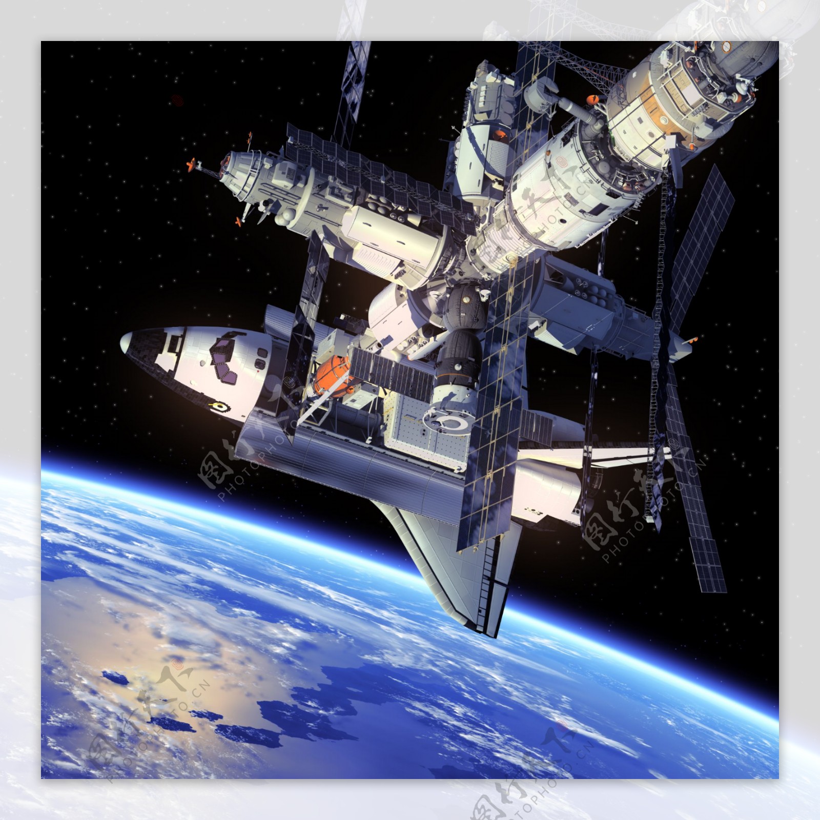 太空舱空间站图片