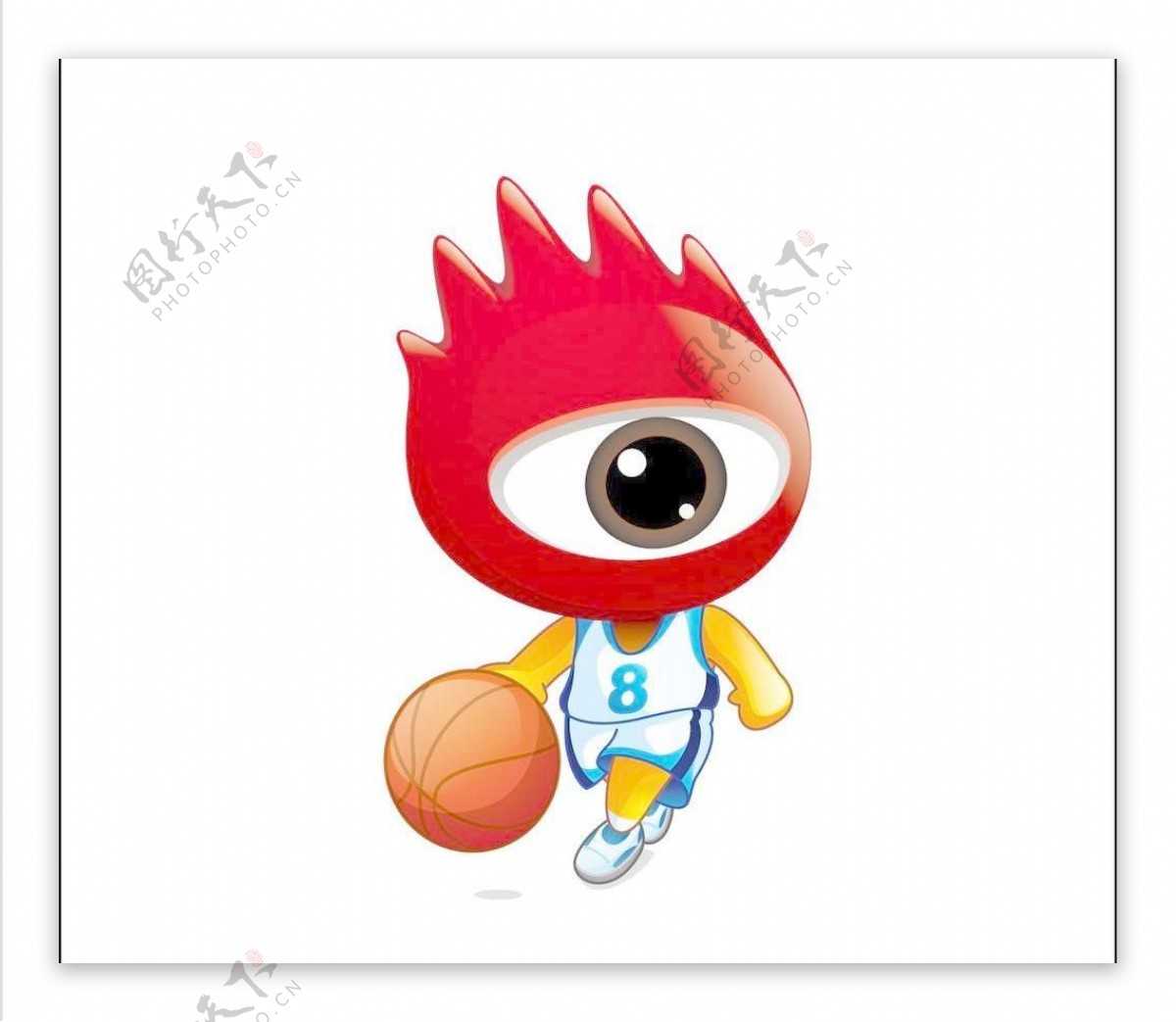 2008北京奥运男子篮球小浪人矢量素材2图片